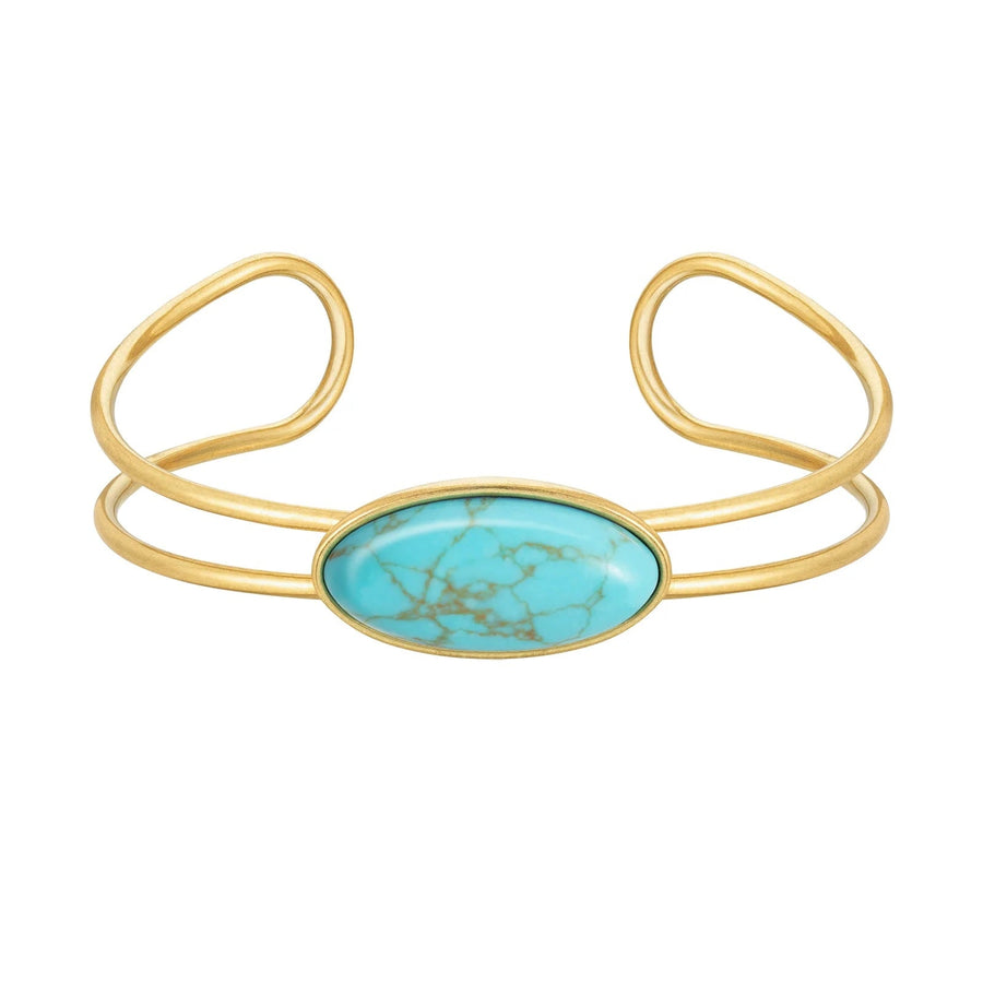 Western Natural Stone Cuff Bracelet