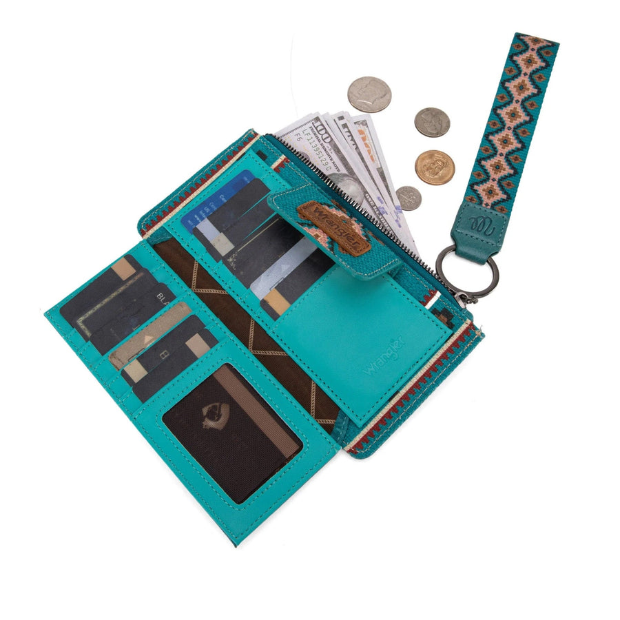 Aztec Print Bi-Fold Wallet Wristlet