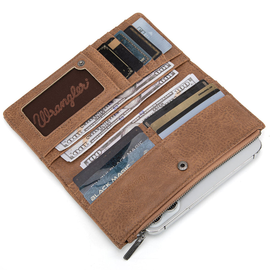 Embroidered Bi-Fold Wallet