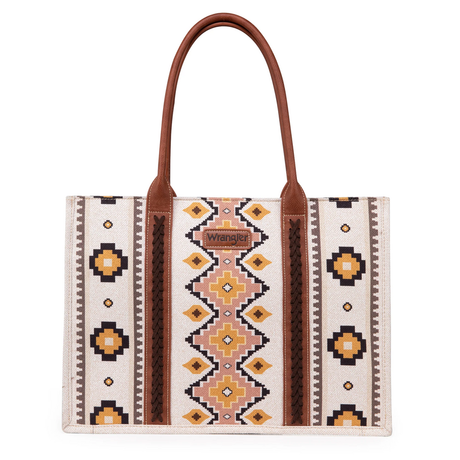 Wrangler Southwestern Print Canvas Wide Tote