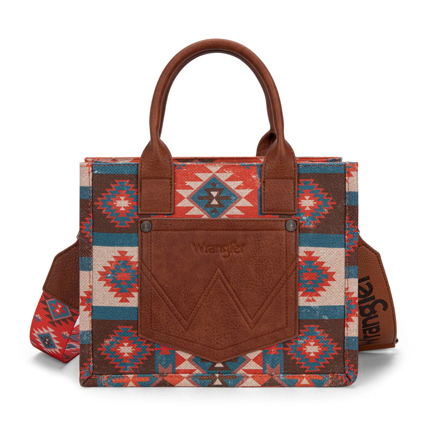 Southwestern Print Small Canvas Tote