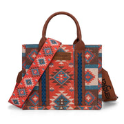 Southwestern Print Small Canvas Tote