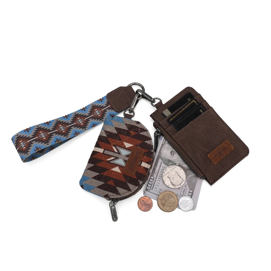 Southwestern Dual Pouch Wristlet