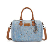 Wrangler Western Rhinestone Denim Boston Bag
