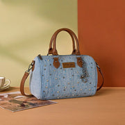 Wrangler Western Rhinestone Denim Boston Bag