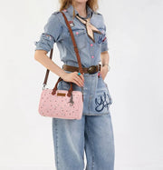 Wrangler Western Rhinestone Denim Boston Bag