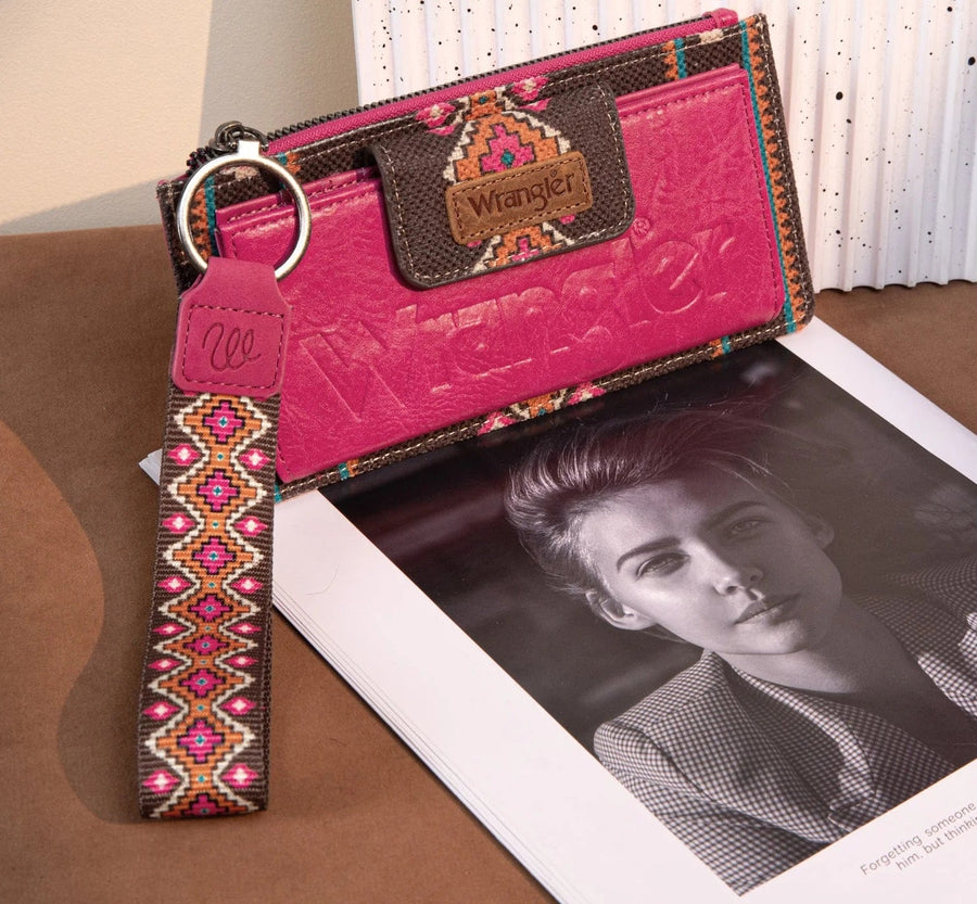 Aztec Print Bi-Fold Wallet Wristlet