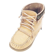 Women's Ivory Leather Moccasin Boots (Limited Edition)