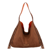 Fringe Floral Tooled Hobo Bag