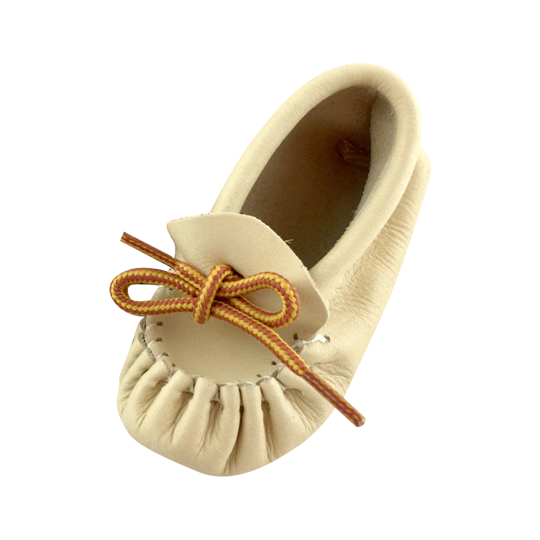 Baby Hand-Pleated Genuine Leather Soft Sole Unlined Moccasin Slippers ...