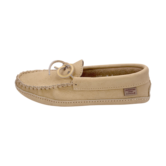 Men's Ivory Leather Earthing Moccasins (Limited Edition)