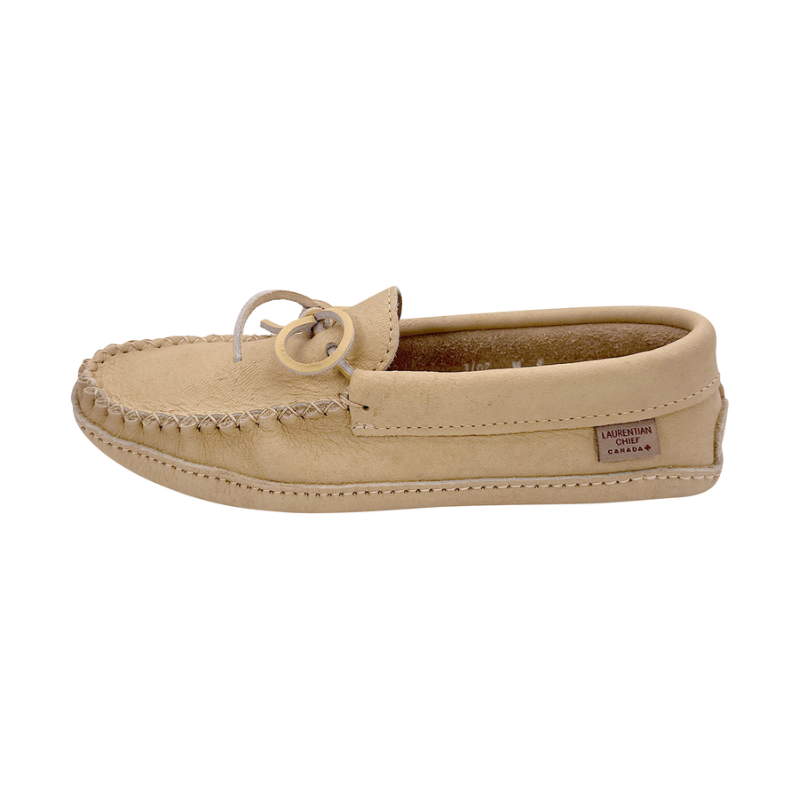 Men's Ivory Leather Earthing Moccasins (Limited Edition)