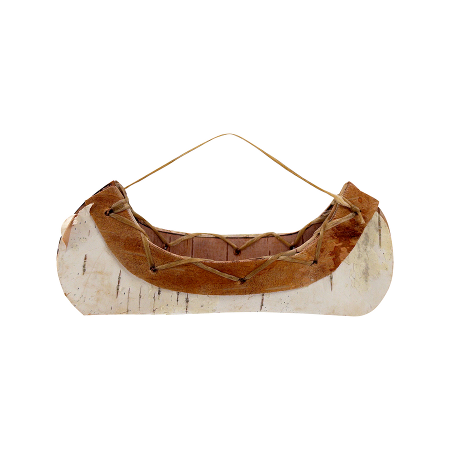 Mini Birchbark Canoe Ornament
