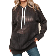 Women's Fishnet Pullover Hoodie