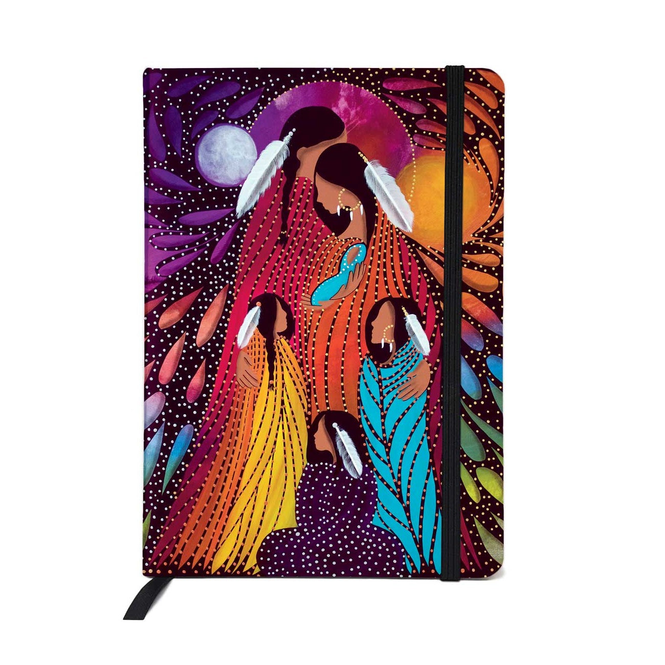 First Nations Notebook Indigenous First Nations Art Hardcover Journals – Leather-Moccasins
