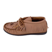 Women's Rubber Sole Fringe Ankle Moccasin Shoes