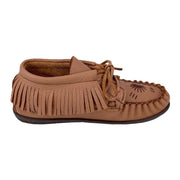 Women's Rubber Sole Fringe Ankle Moccasin Shoes