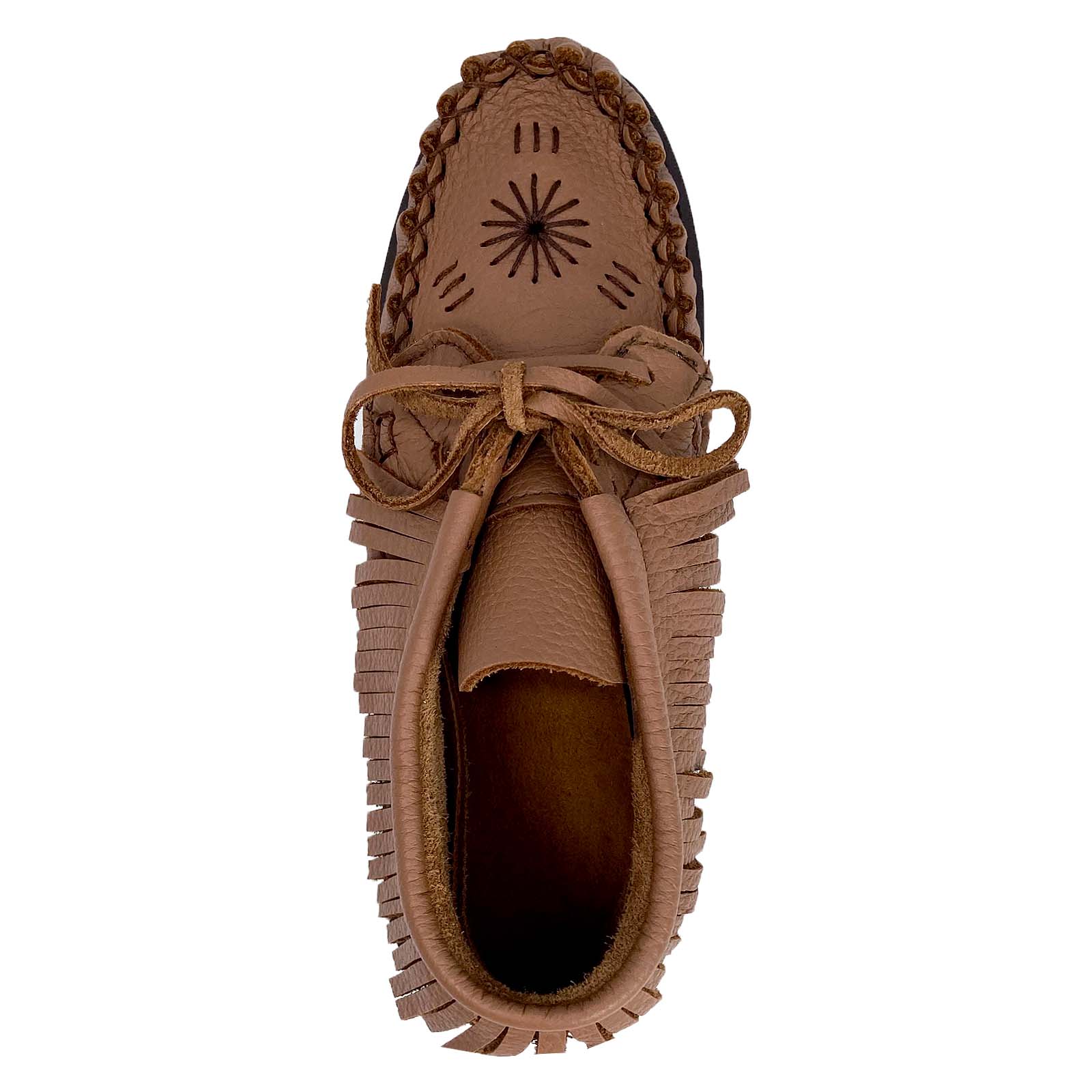 Women s Ankle High Moccasin Shoes Stylish Fringe Embroidered Vamp 8