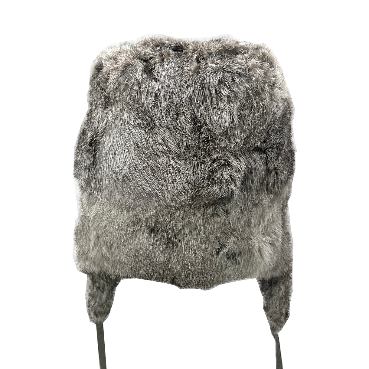 Crown Cap Luxurious Grey Real Rabbit Fur Aviator Hat for Men & Women ...