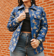Women's Desert Cowboy Printed Quilted Jacket