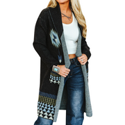 Women's Western Aztec Knitted Cardigan Sweater
