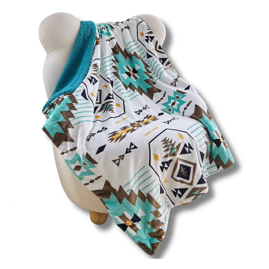 Indigenous Art Sherpa Baby Blanket