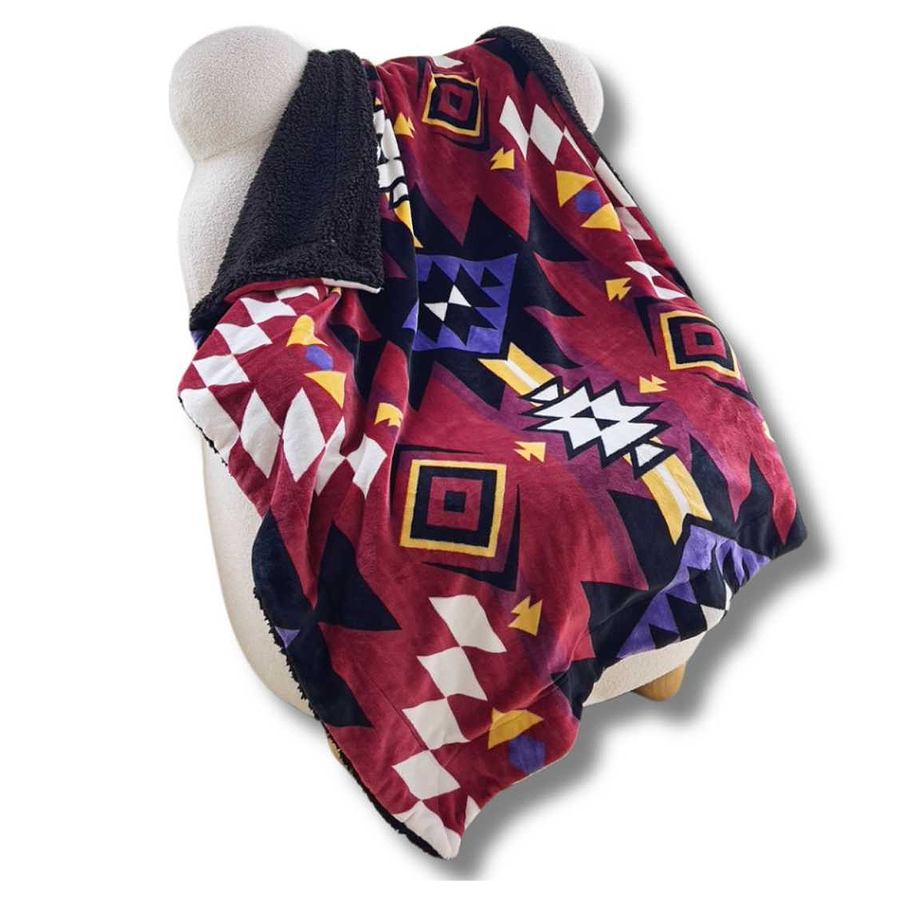 Indigenous Art Sherpa Baby Blanket