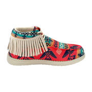 Women's Western Maverick Fringed Ankle Moccasin Shoes
