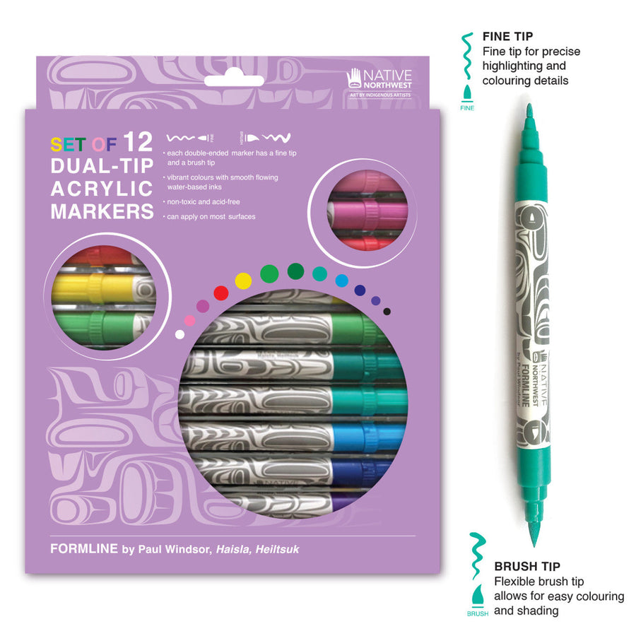 Indigenous Art Felt Markers - 12 Pack