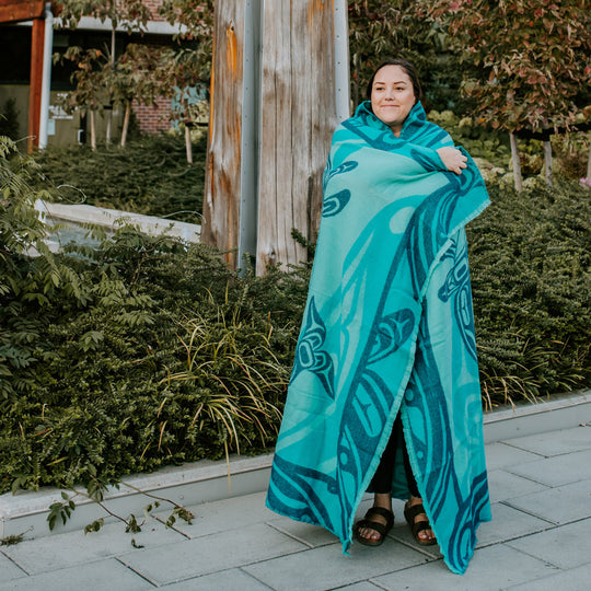 Indigenous Art Woven Blanket