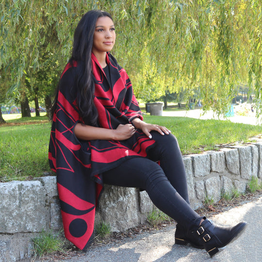 Indigenous Art Reversible Fashion Cape