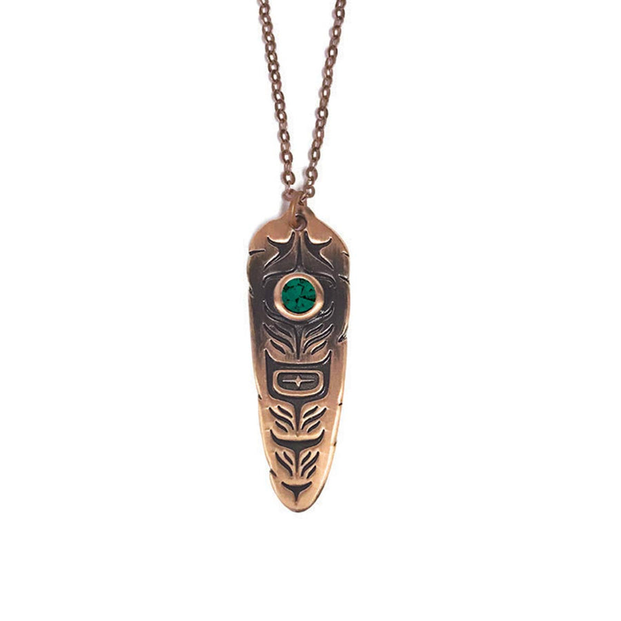 Indigenous Art Sacred Feather Necklace