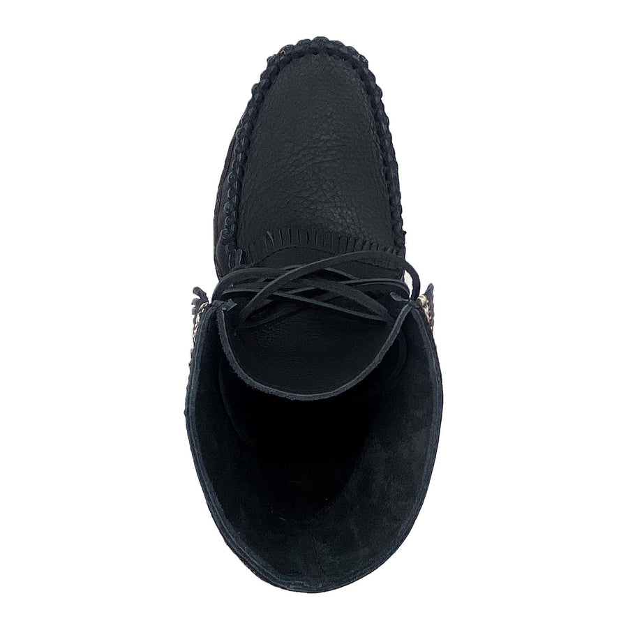 Men's Black Earthing Ankle Moccasin Boots (Final Clearance)