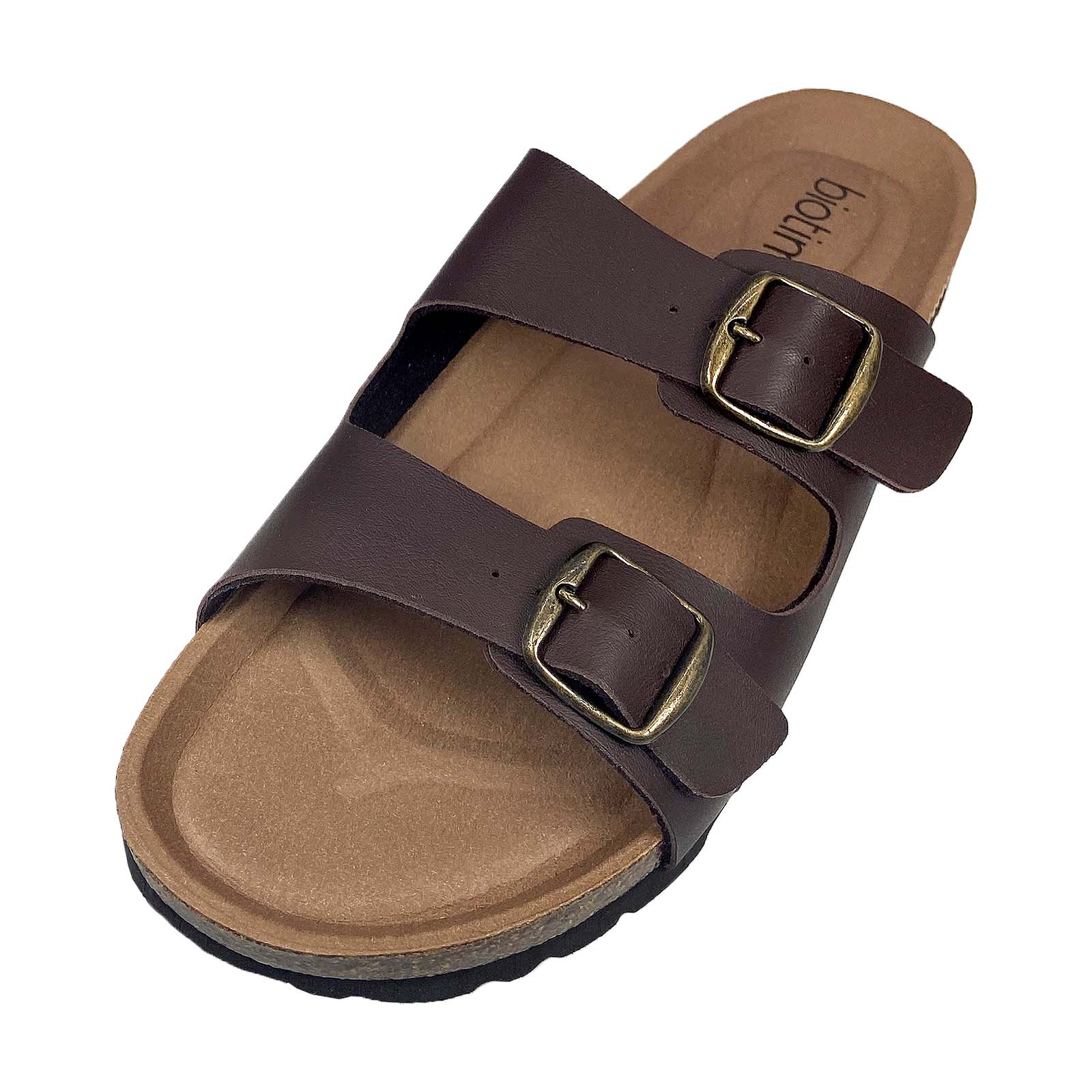 Men's Comfy Carlin Biotime EVA Sole Casual Buckle Sandals – Leather ...