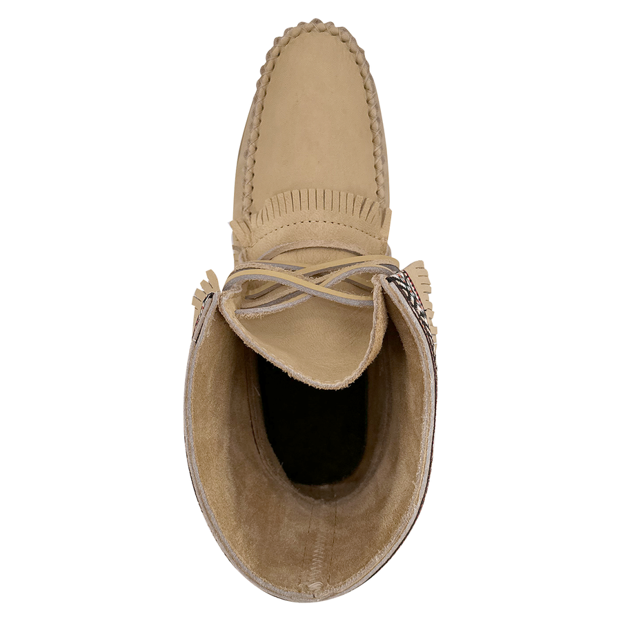 Men's Ivory Leather Moccasin Boots (Limited Edition)