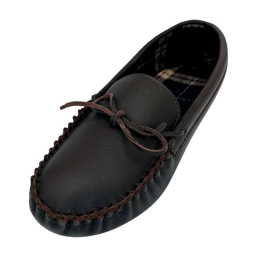Men s Lined Leather Moccasins Slippers Clearance