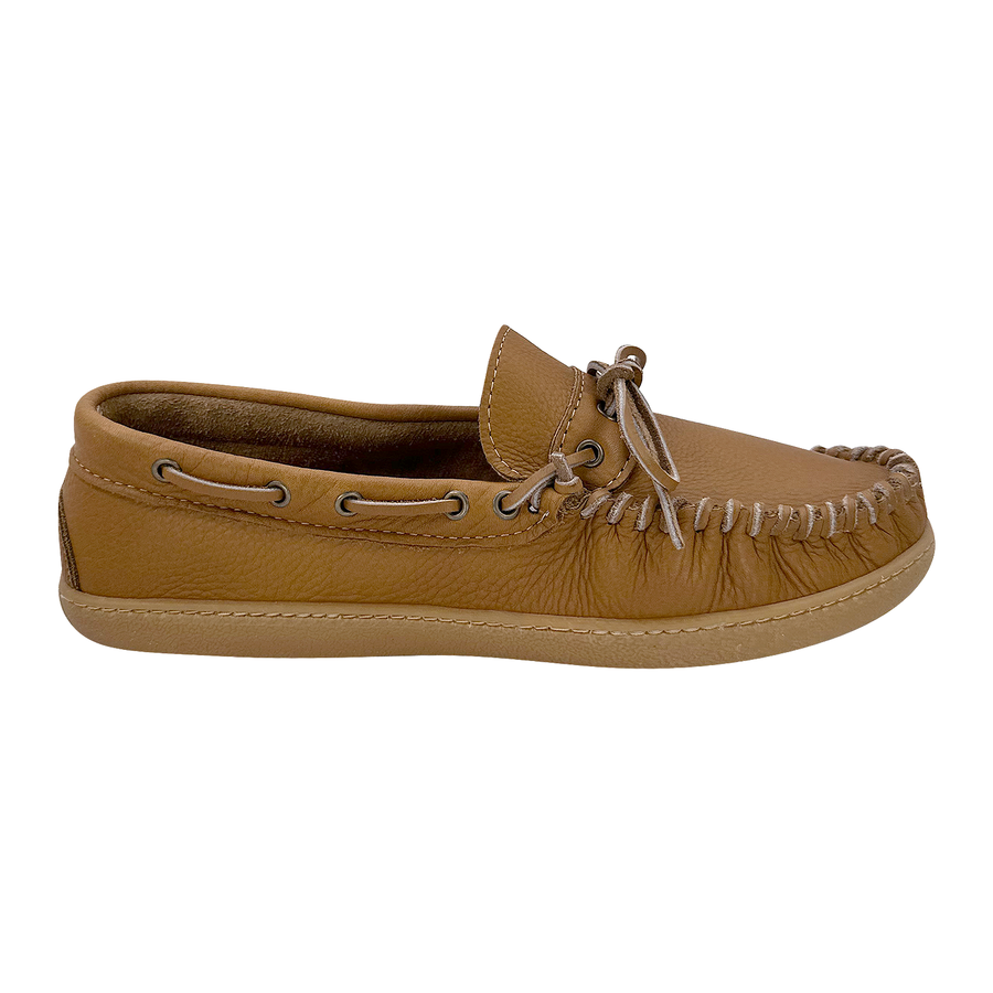 Men's Hunter Sole Wide Width Leather Moccasin Shoes
