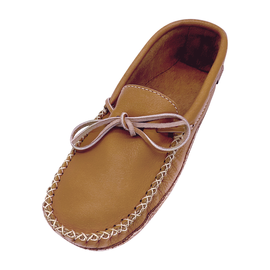 Men's Wide Width Soft-Sole Moccasin Slippers Canadian Handmade