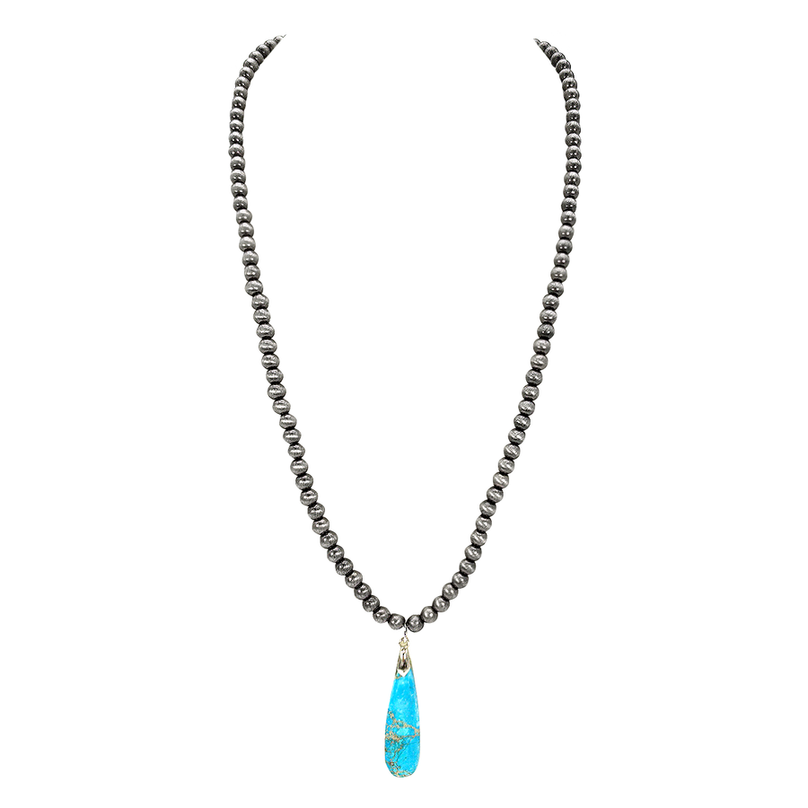 Navajo Pearl Turquoise Pendant Necklace