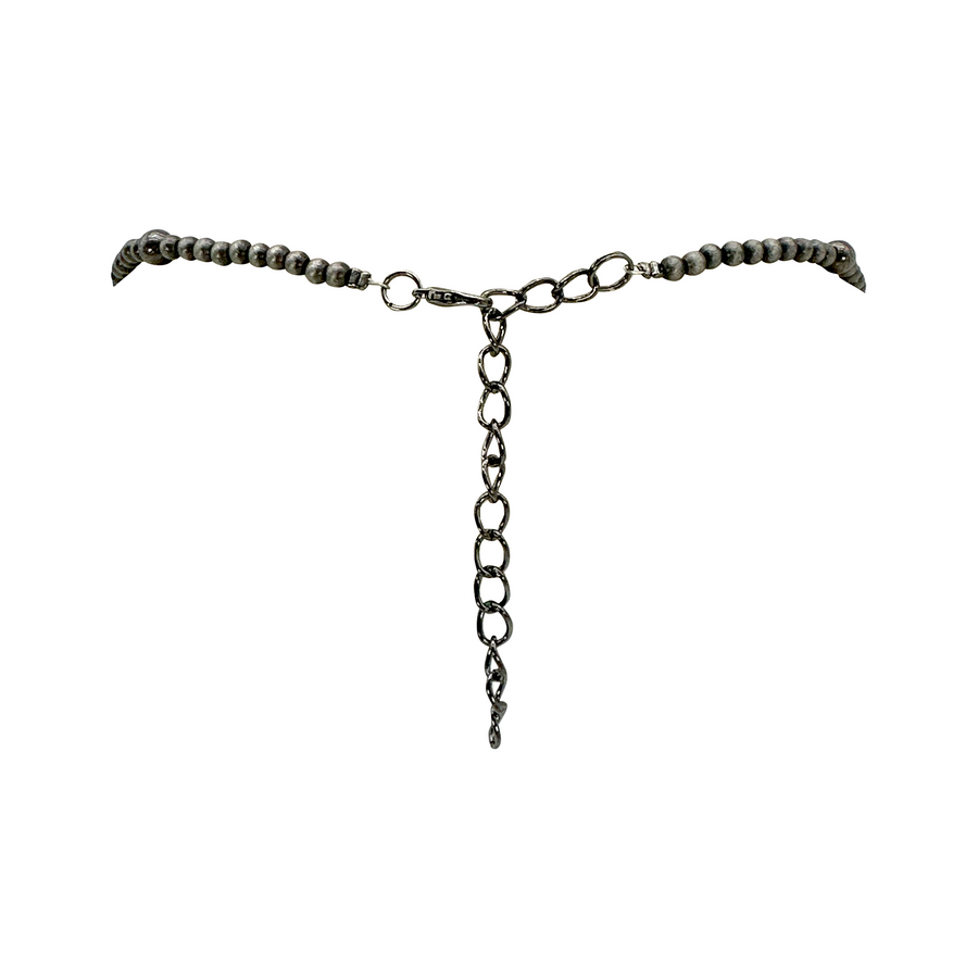 Navajo Pearl Bead Bow Tie Necklace