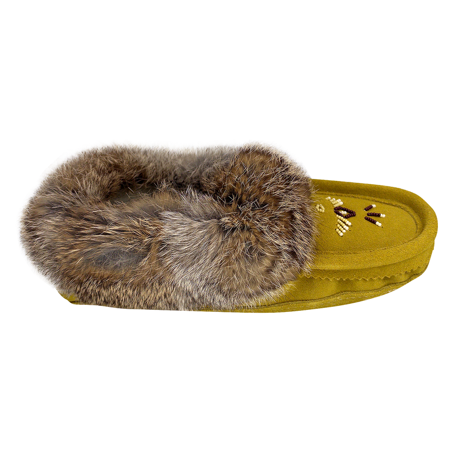 Women's Rabbit Fur Moccasins (Limited Edition Green)