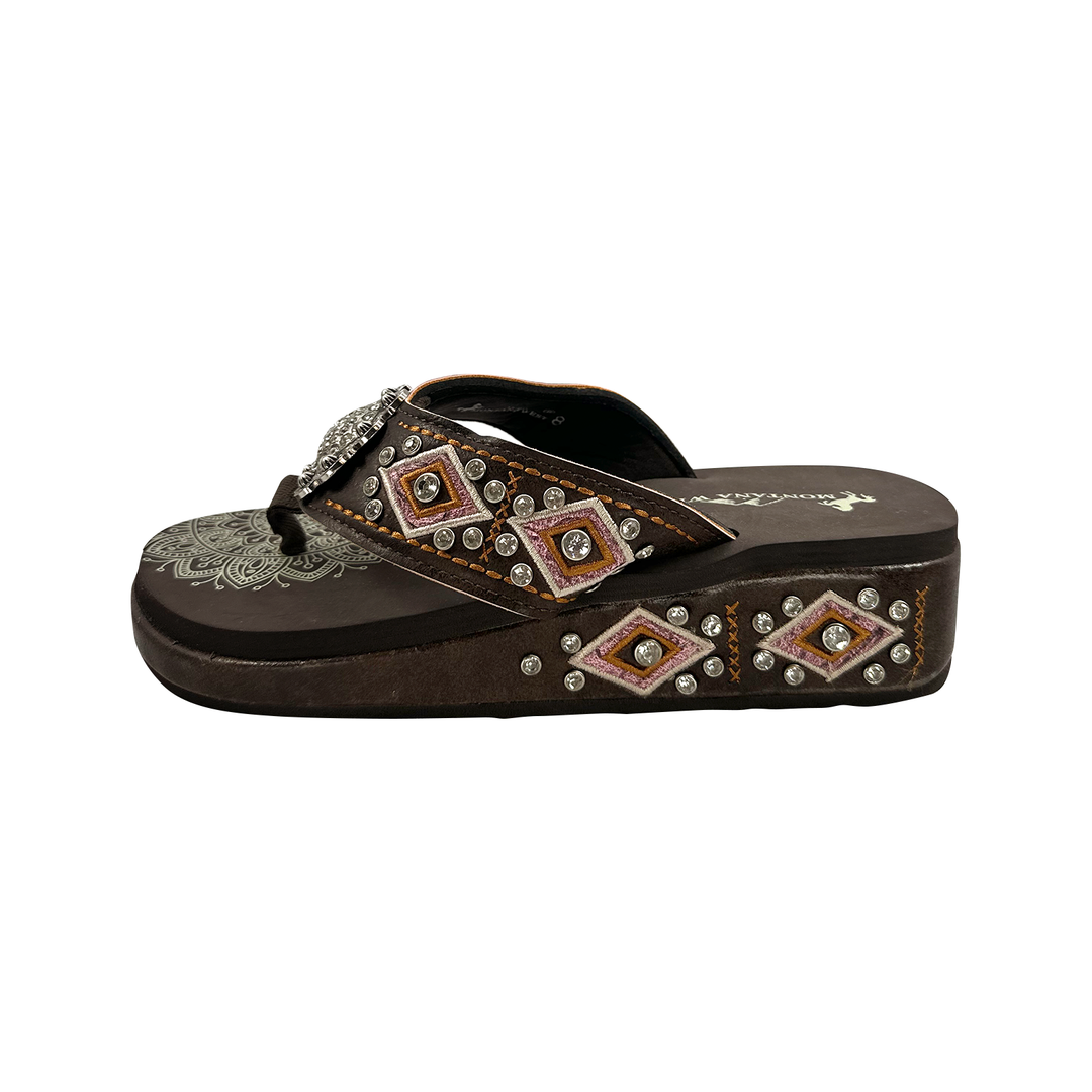 Women's Pastel Pink Leather Diamond Slippers