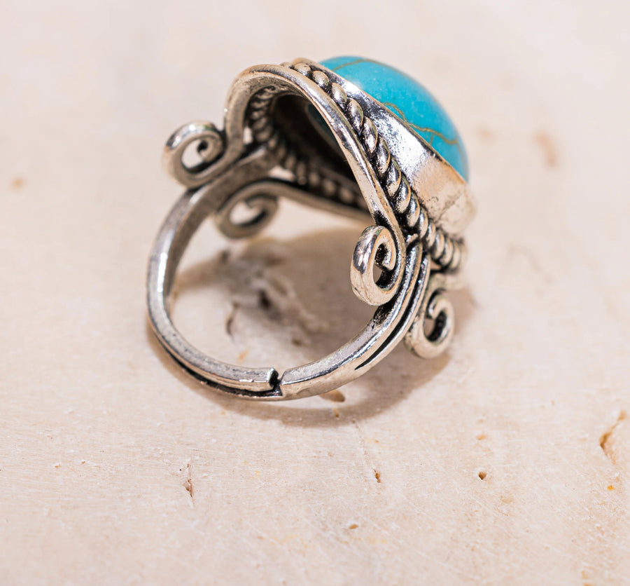 Vintage Silver Turquoise Ring