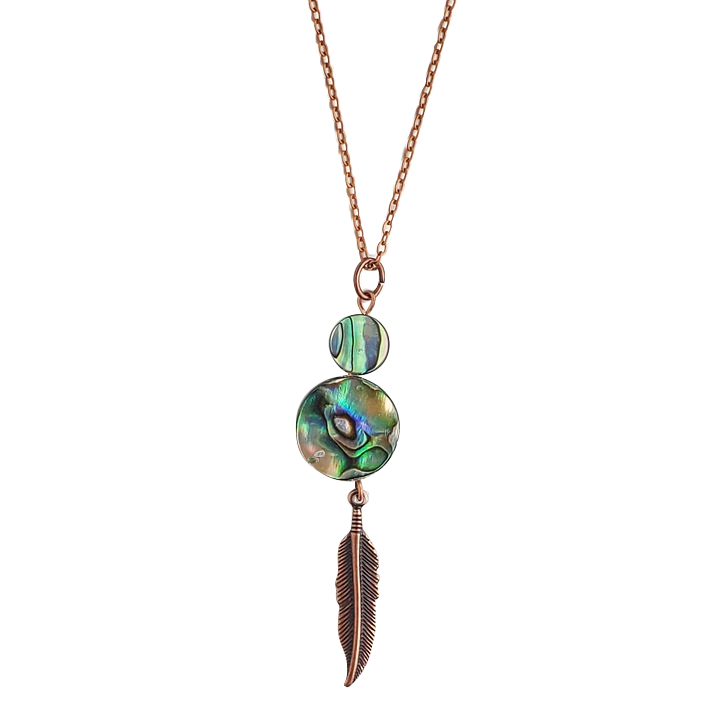 Paua & Shiva Shell Copper Necklace