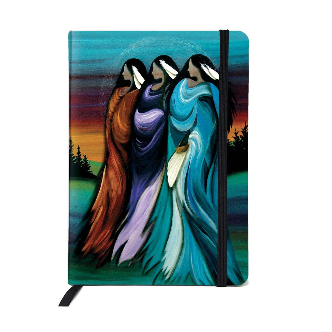 First Nations Notebook Indigenous First Nations Art Hardcover Journals – Leather-Moccasins
