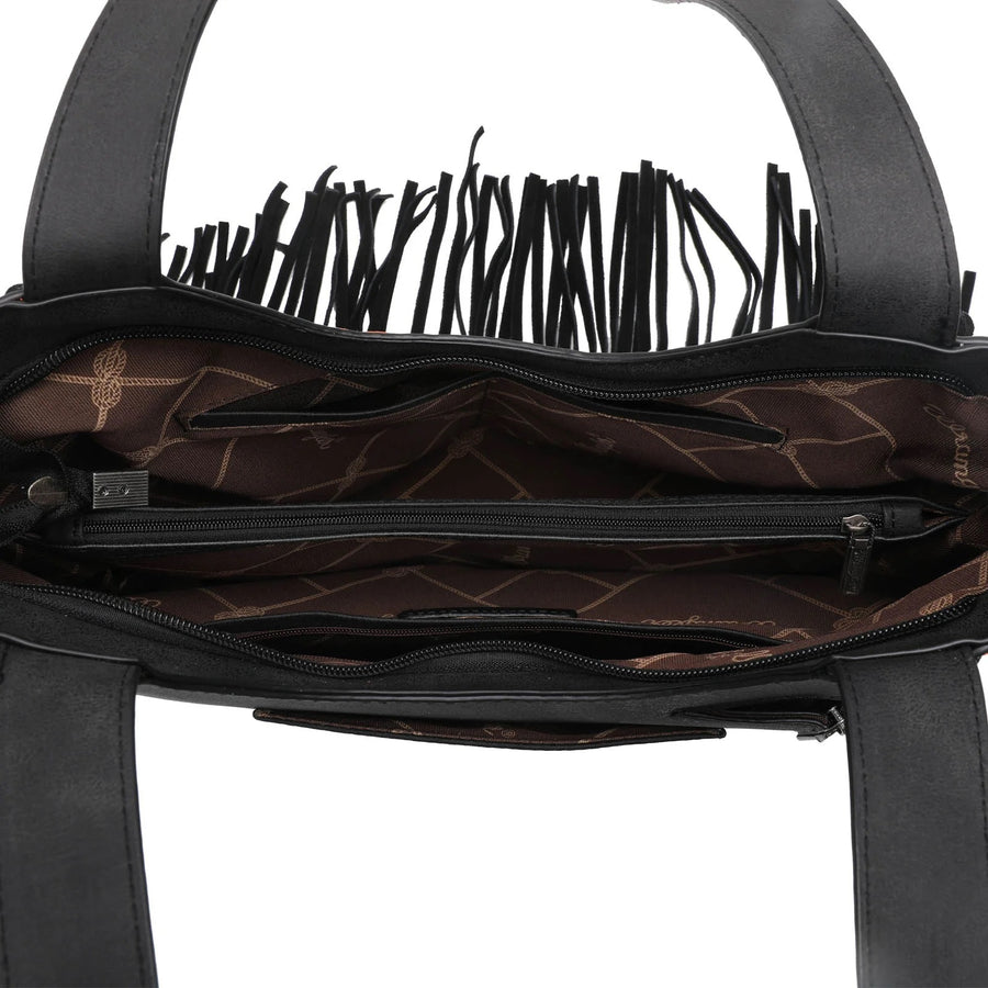 Embroidered Fringe Collection Tote Bag