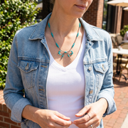 Navajo Pearl Bead Bow Tie Necklace