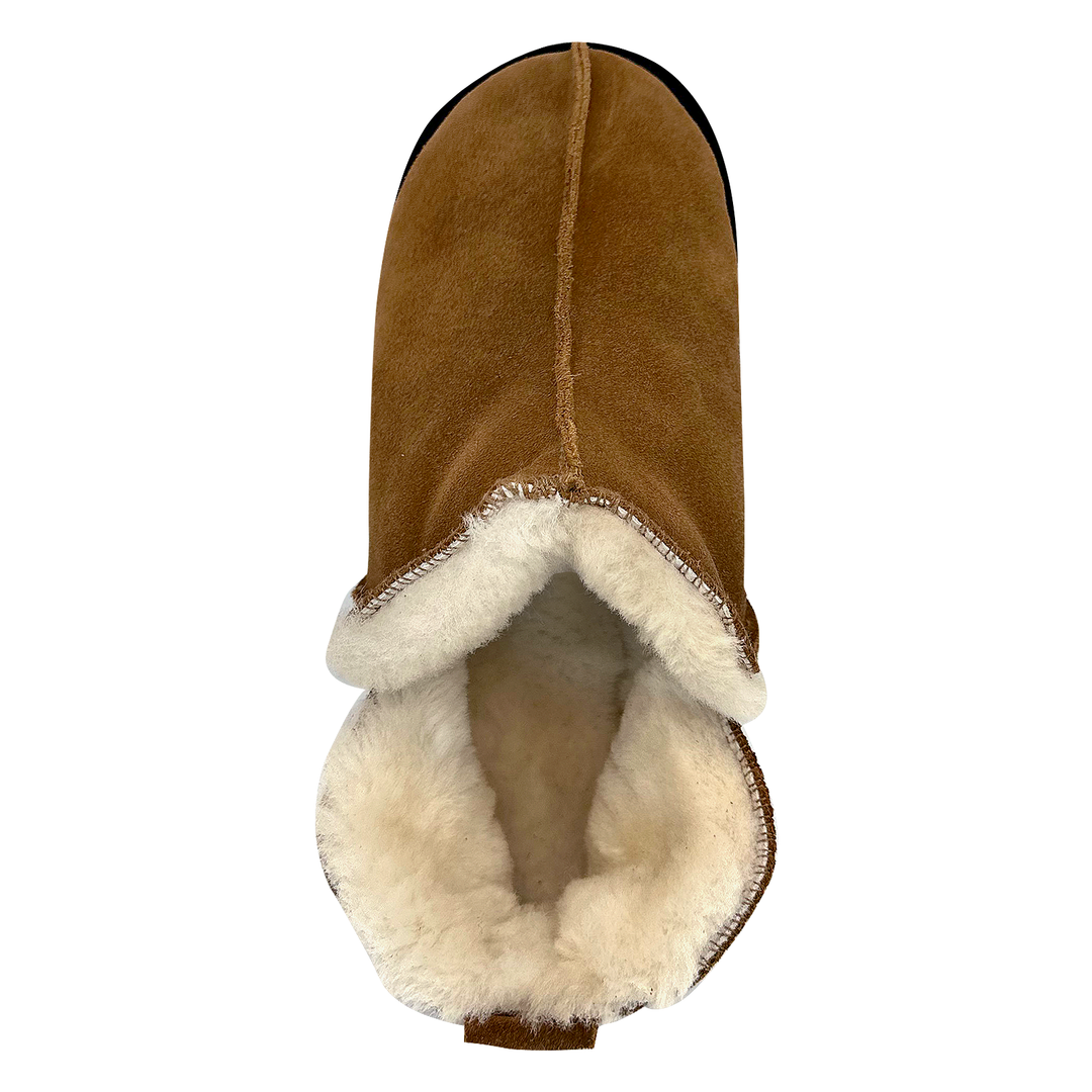 Unisex Hard Sole Ankle-High Sheepskin Slippers for Men & Women ...