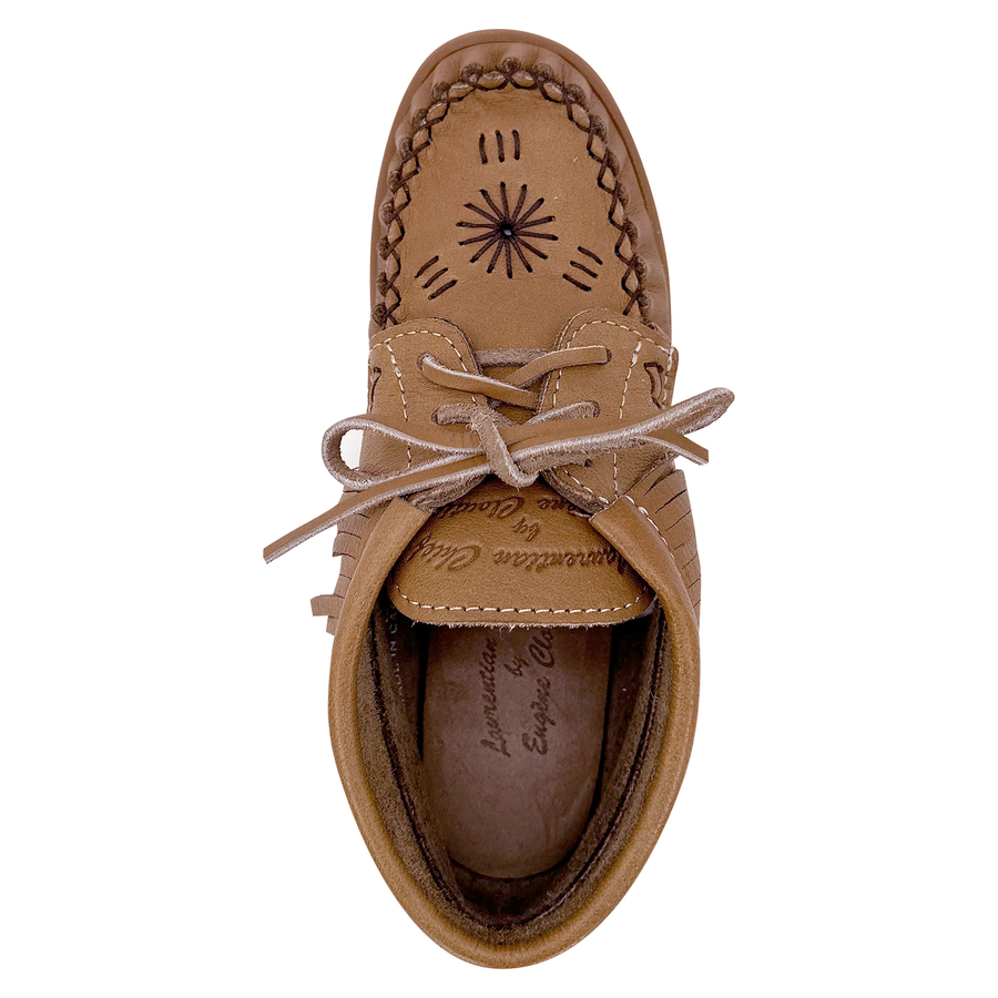 Women's Rubber Sole Fringe Ankle Moccasin Shoes