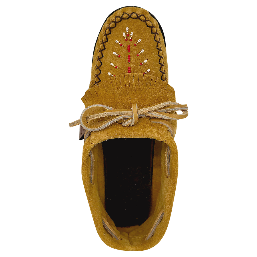 Women's Fringed Beaded Papoose Moccasin Shoes (Limited Edition)